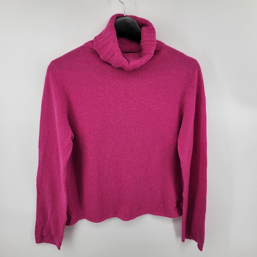 Griffen Cashmere Women's Pink Turtleneck Sweater Size Medium